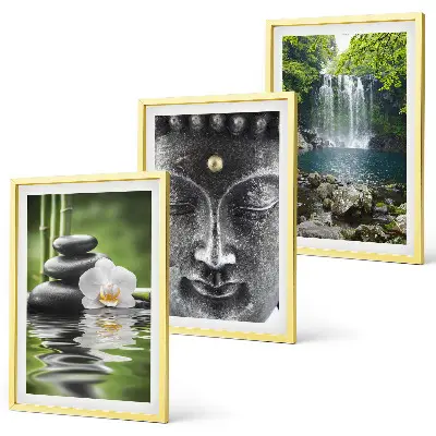 Set tablouri decorative pietre de armonie cu Buddha și apă