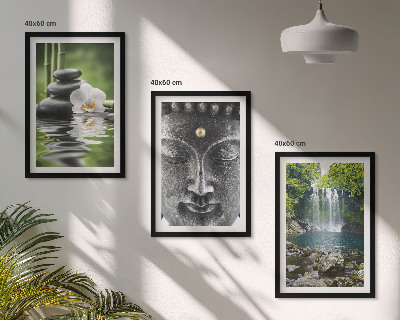 Set tablouri decorative Pietre de armonie, Buddha cu apă
