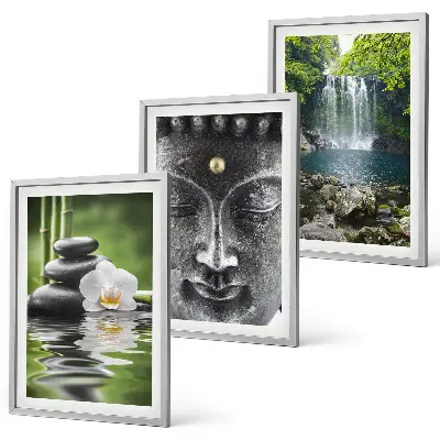Set tablouri decorative pietre de armonie cu Buddha și apă