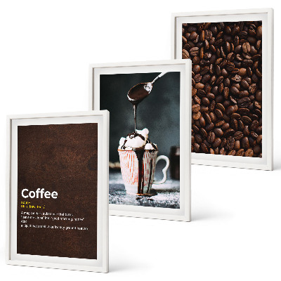 Set tablouri decorative Băutură de cafea cu frișcă