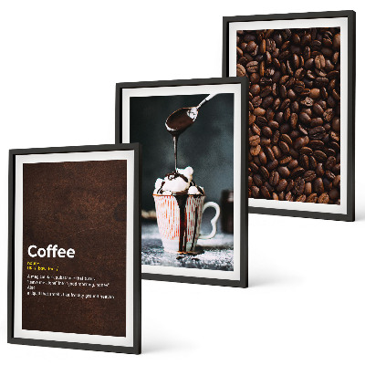 Set tablouri decorative Băutură de cafea cu frișcă