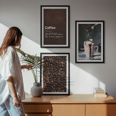 Set tablouri decorative Băutură de cafea cu frișcă