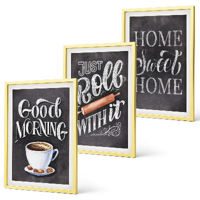 Set tablouri decorative Inscripții cu motive pentru bucătărie