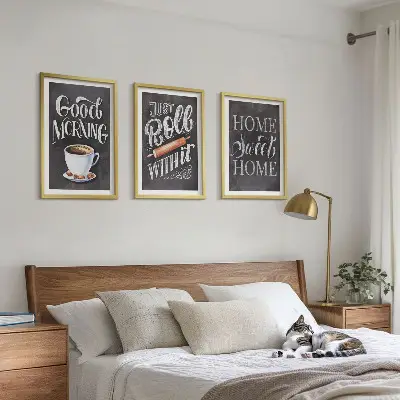 Set de tablouri decorative cu inscripții și motive pentru bucătărie