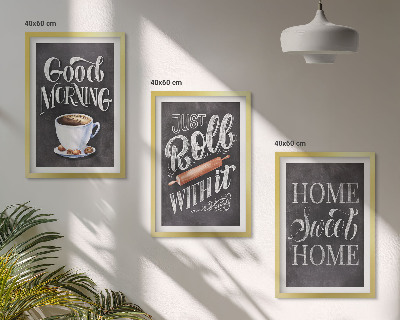 Set tablouri decorative Inscripții cu motive pentru bucătărie