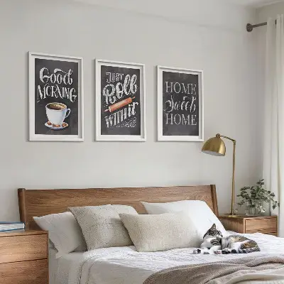 Set de tablouri decorative cu inscripții și motive pentru bucătărie