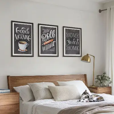 Set de tablouri decorative cu inscripții și motive pentru bucătărie