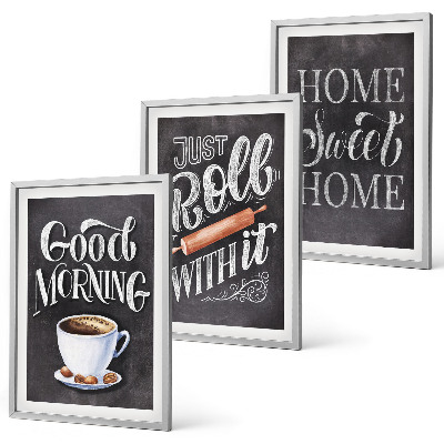 Set tablouri decorative Inscripții cu motive pentru bucătărie