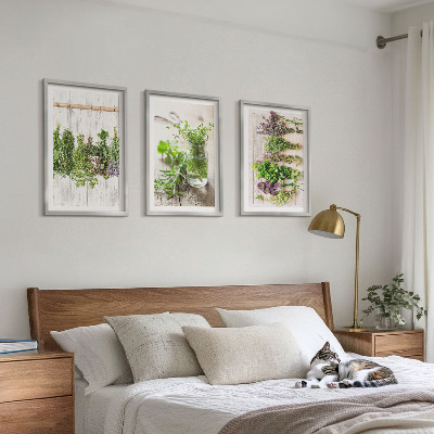 Set tablouri pentru dormitor Plante aromatice pentru bucătărie