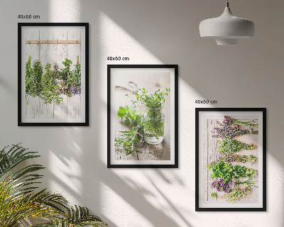 Set tablouri pentru dormitor Plante aromatice pentru bucătărie