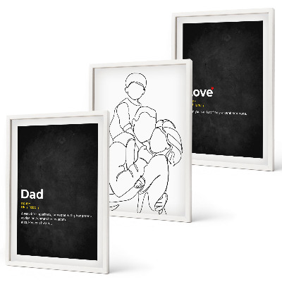 Set tablouri decorative Artă liniară de familie, dragoste, paternitate