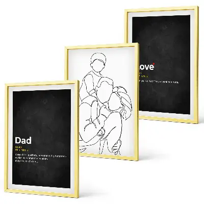 Set tablouri decorative artă liniară cu tematică de familie, dragoste și paternitate