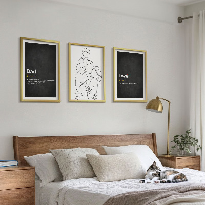 Set tablouri decorative Artă liniară de familie, dragoste, paternitate