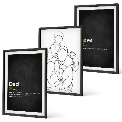 Set tablouri decorative Artă liniară de familie, dragoste, paternitate
