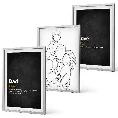 Set tablouri decorative Artă liniară de familie, dragoste, paternitate