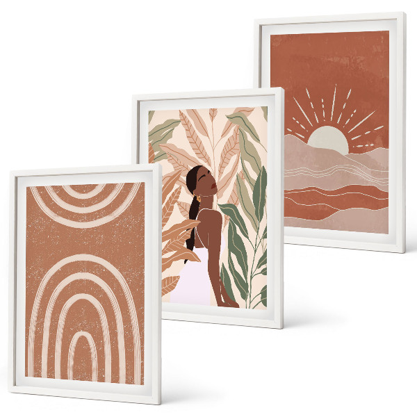 Set tablouri decorative Forme abstracte boho