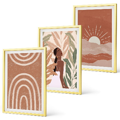 Set tablouri decorative Forme abstracte boho