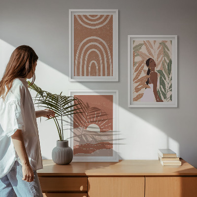 Set tablouri decorative Forme abstracte boho