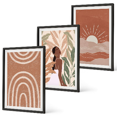 Set tablouri decorative Forme abstracte boho