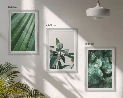 Set de tablouri decorative cu model de frunze tropicale estetice
