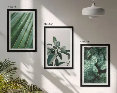 Set de tablouri decorative cu model de frunze tropicale estetice