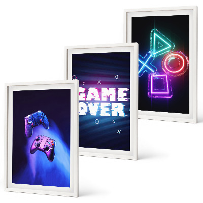 Set tablouri decorative Gamepad-uri Game Over