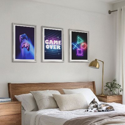 Set tablouri decorative Gamepad-uri Game Over