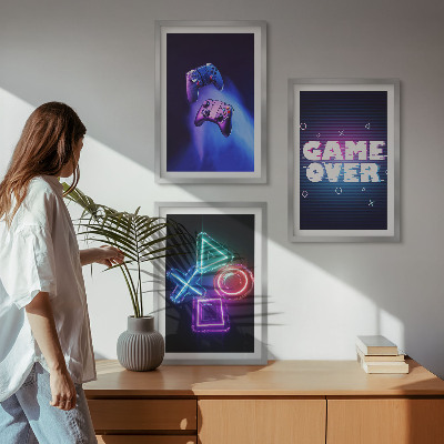 Set tablouri decorative Gamepad-uri Game Over