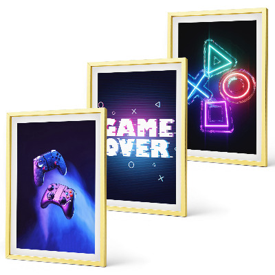 Set tablouri decorative Gamepad-uri Game Over