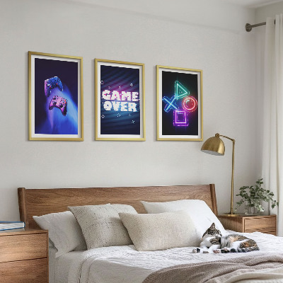 Set tablouri decorative Gamepad-uri Game Over