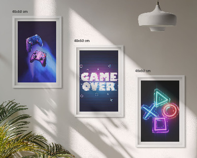 Set tablouri decorative Gamepad-uri Game Over