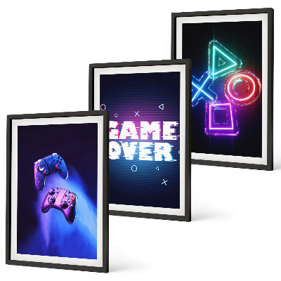 Set tablouri decorative Gamepad-uri Game Over