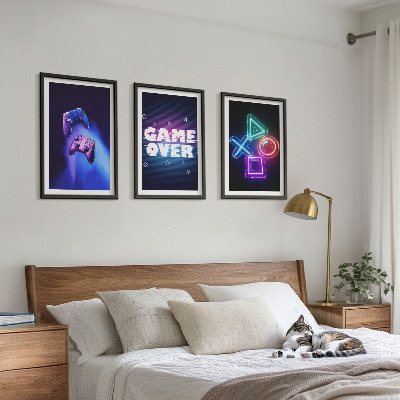 Set tablouri decorative Gamepad-uri Game Over
