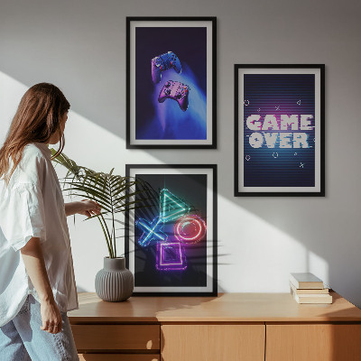 Set tablouri decorative Gamepad-uri Game Over