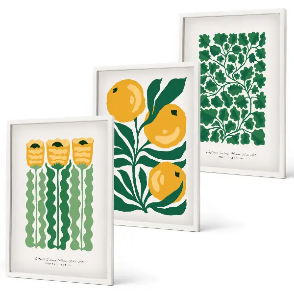 Set tablouri decorative modele cu plante, flori și frunze