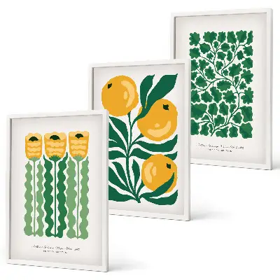 Set tablouri decorative modele cu plante, flori și frunze