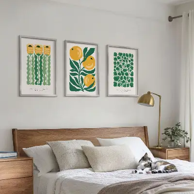 Set tablouri decorative modele cu plante, flori și frunze