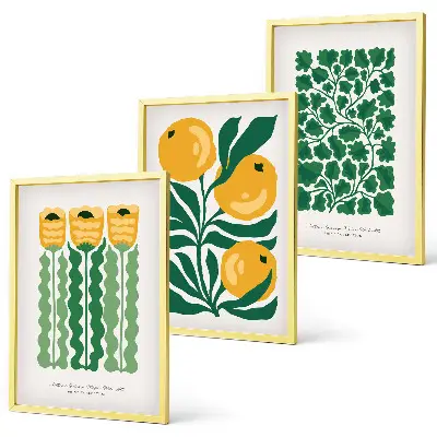 Set tablouri decorative modele cu plante, flori și frunze