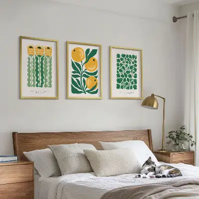 Set tablouri decorative modele cu plante, flori și frunze