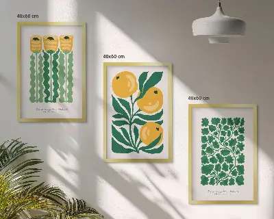 Set tablouri decorative modele cu plante, flori și frunze