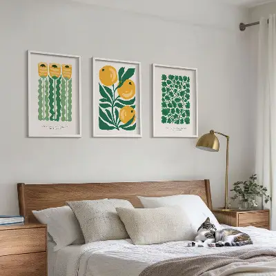 Set tablouri decorative modele cu plante, flori și frunze