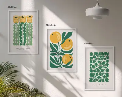 Set tablouri decorative modele cu plante, flori și frunze