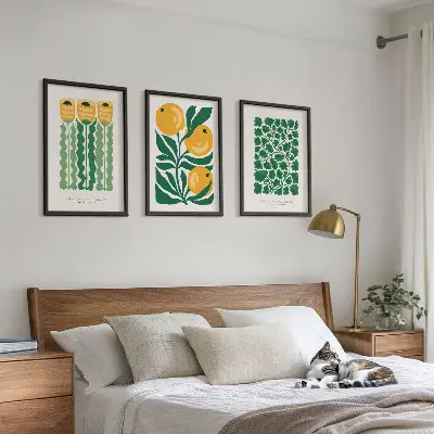 Set tablouri decorative modele cu plante, flori și frunze