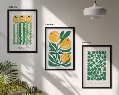 Set tablouri decorative modele cu plante, flori și frunze