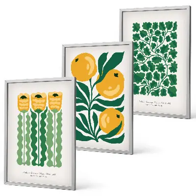 Set tablouri decorative modele cu plante, flori și frunze