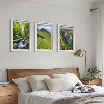 Set tablouri decorative Pădurea cascadei Munților Verzi