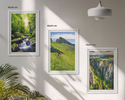 Set tablouri decorative Pădurea cascadei Munților Verzi
