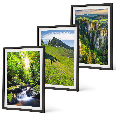 Set tablouri decorative Pădurea cascadei Munților Verzi