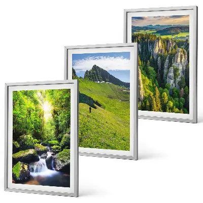 Set de tablouri decorative cu peisaj din pădurea cascadei Munților Verzi