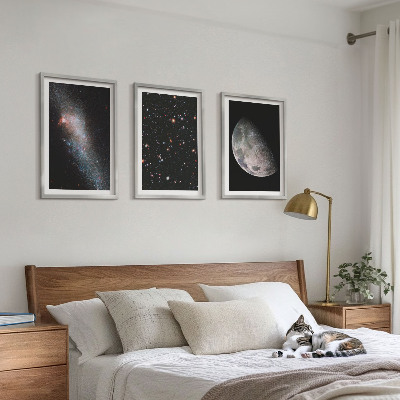 Set tablouri decorative Galaxii spațiale stele lună